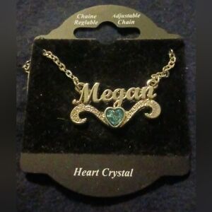 Heart Crystal Silver "Megan" Necklace